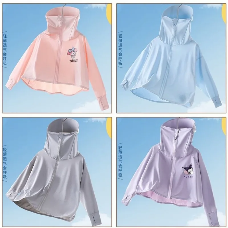Sanrio Kuromi My Melody Sunscreen Thin Hooded Jacket Light Sensitive Color Changing Kids Sun Protection Coat UPF50+ Outwear
Sanrio Kuromi My Melody Sunscreen Thin Hooded Jacket Light Sensitive Color Changing Kids Sun Protection Coat UPF50+ Outwear