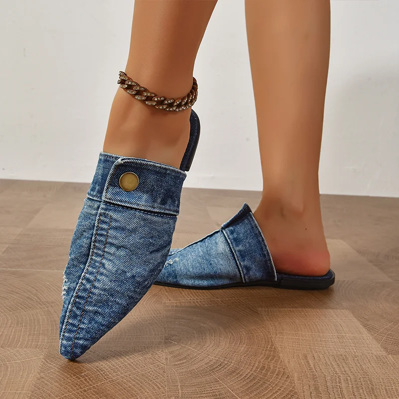 Pointed Toe Women Slippers Flats Fashion Sandals Retro Casual Mules Shoes 2025 Trend Designer Brand Walking Cozy Mujer Zapatos
Pointed Toe Women Slippers Flats Fashion Sandals Retro Casual Mules Shoes 2025 Trend Designer Brand Walking Cozy Mujer Zapatos