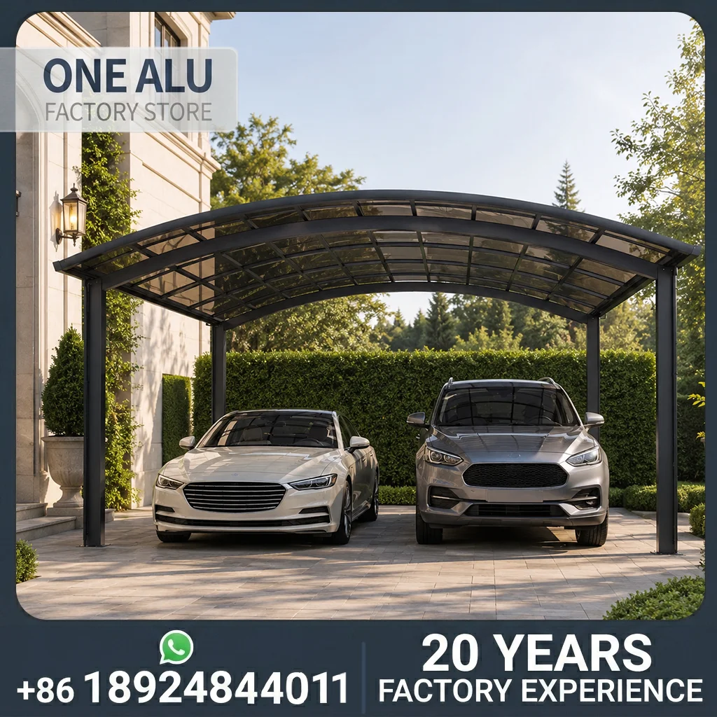 OneAlu Elite Wind-Resistant Arc Roof Canopy for Residential Entryway Driveway Aluminum Polycarbonate Carport
OneAlu Elite Wind-Resistant Arc Roof Canopy for Residential Entryway Driveway Aluminum Polycarbonate Carport