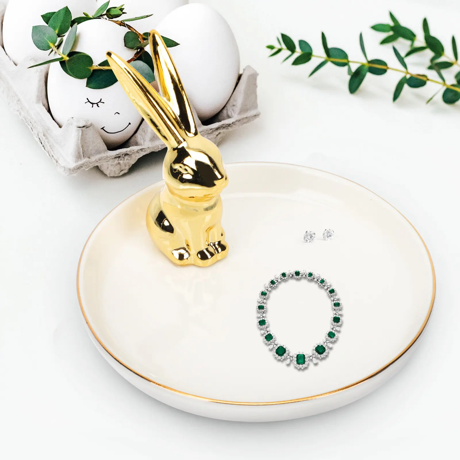 Поднос для украшений в форме кролика, милый пасхальный декоративный поднос для ювелирных изделий
Поднос для украшений в форме кролика, милый пасхальный декоративный поднос для ювелирных изделий