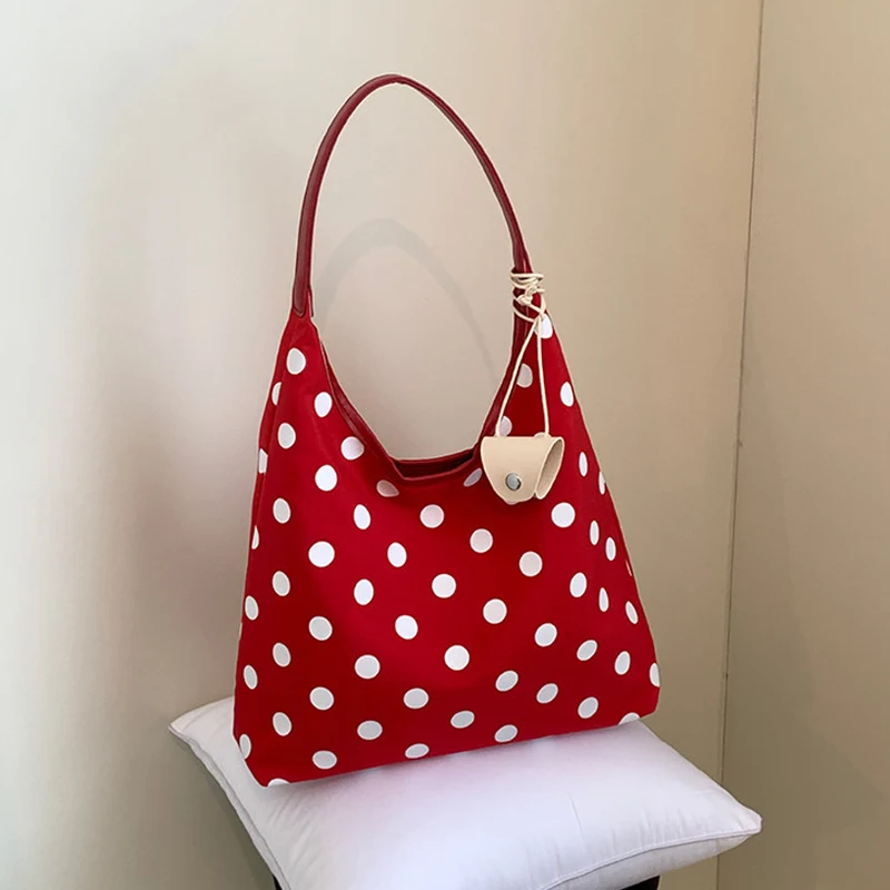 Polka Dot Large Capacity Tote Bags for Women 2026 Autumn Korean Style Magnetic Button Shoulder Bag Red Commuter Underarm Bag
Polka Dot Large Capacity Tote Bags for Women 2026 Autumn Korean Style Magnetic Button Shoulder Bag Red Commuter Underarm Bag