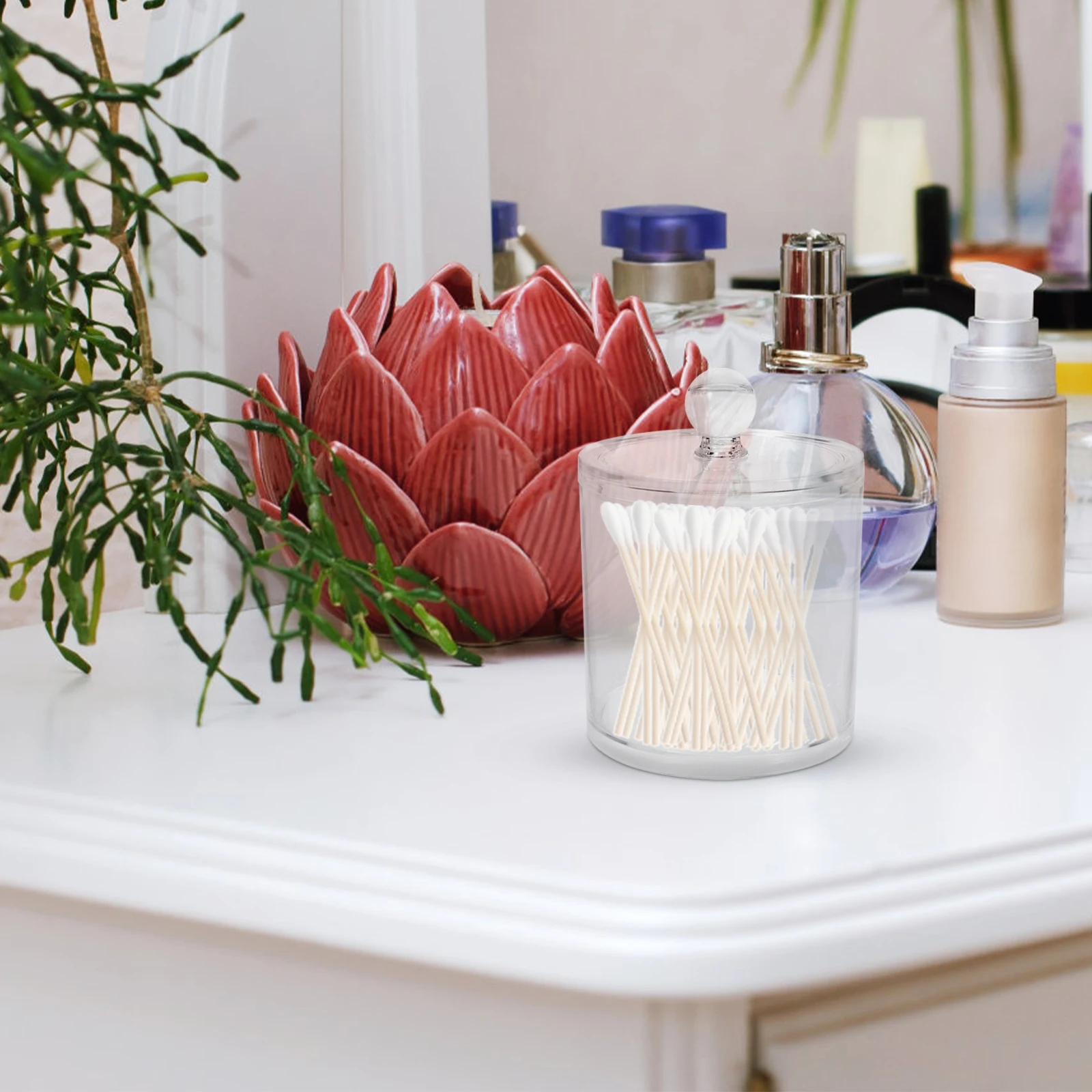Swabs Holder Acrylic Box Container Dispenser for Pads Bathroom Countertop Jars with Lids Lightweight Portable for Small
Swabs Holder Acrylic Box Container Dispenser for Pads Bathroom Countertop Jars with Lids Lightweight Portable for Small