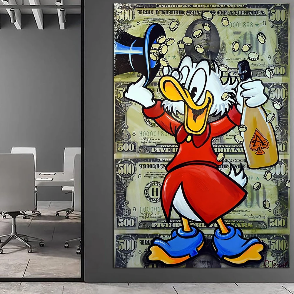 Scrooge Mcduck Top Hat Wine Bottle Money Painting Vintage Wall Art Poster Abstract Picture Living Room Home Decor Canvas Print
Scrooge Mcduck Top Hat Wine Bottle Money Painting Vintage Wall Art Poster Abstract Picture Living Room Home Decor Canvas Print