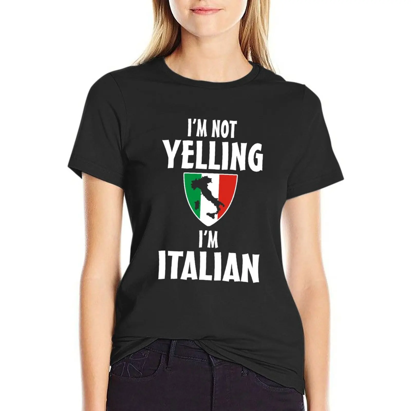I'm not yelling I'm Italian T-Shirt graphics summer tops aesthetic clothes western t shirts for Women
I'm not yelling I'm Italian T-Shirt graphics summer tops aesthetic clothes western t shirts for Women