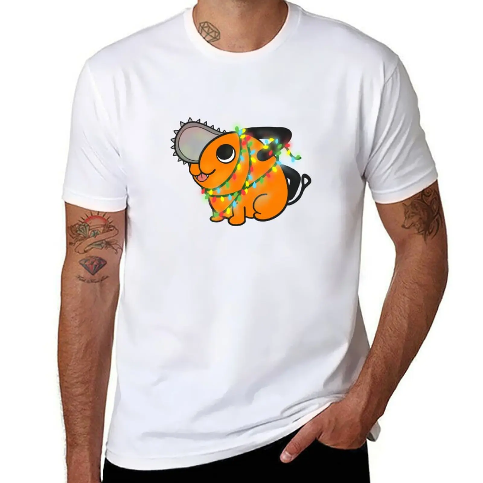 Cute Pochita with christmaslights T-Shirt man t shirts for men man graphic t shirt T-Shirt
Cute Pochita with christmaslights T-Shirt man t shirts for men man graphic t shirt T-Shirt
