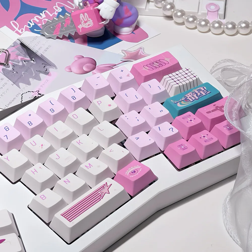 Love Moon Keycap Set Cosmic Steam Wave 143 Keys Y2K Cherry Profile PBT DYE Sublimation For Mx Switch Mechanical Keyboard
Love Moon Keycap Set Cosmic Steam Wave 143 Keys Y2K Cherry Profile PBT DYE Sublimation For Mx Switch Mechanical Keyboard