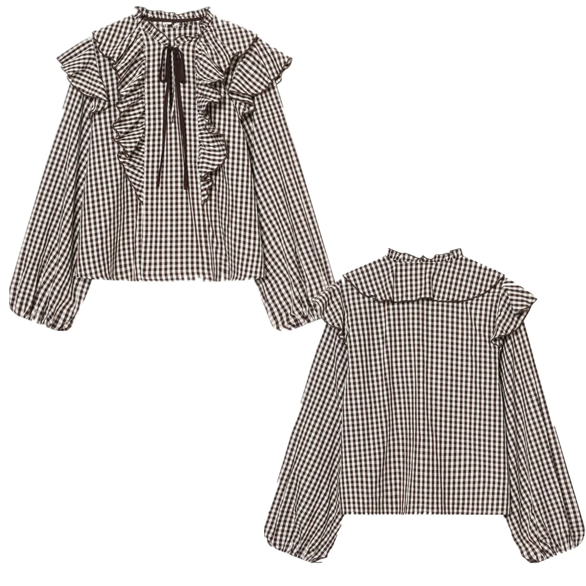 Dave&Di 2026 Spring Blouses Women's Clothes Shirts Tops French Fashion Retro Ruffle Edge Layered Elegant Checkered Shirt Women
Dave&Di 2026 Spring Blouses Women's Clothes Shirts Tops French Fashion Retro Ruffle Edge Layered Elegant Checkered Shirt Women