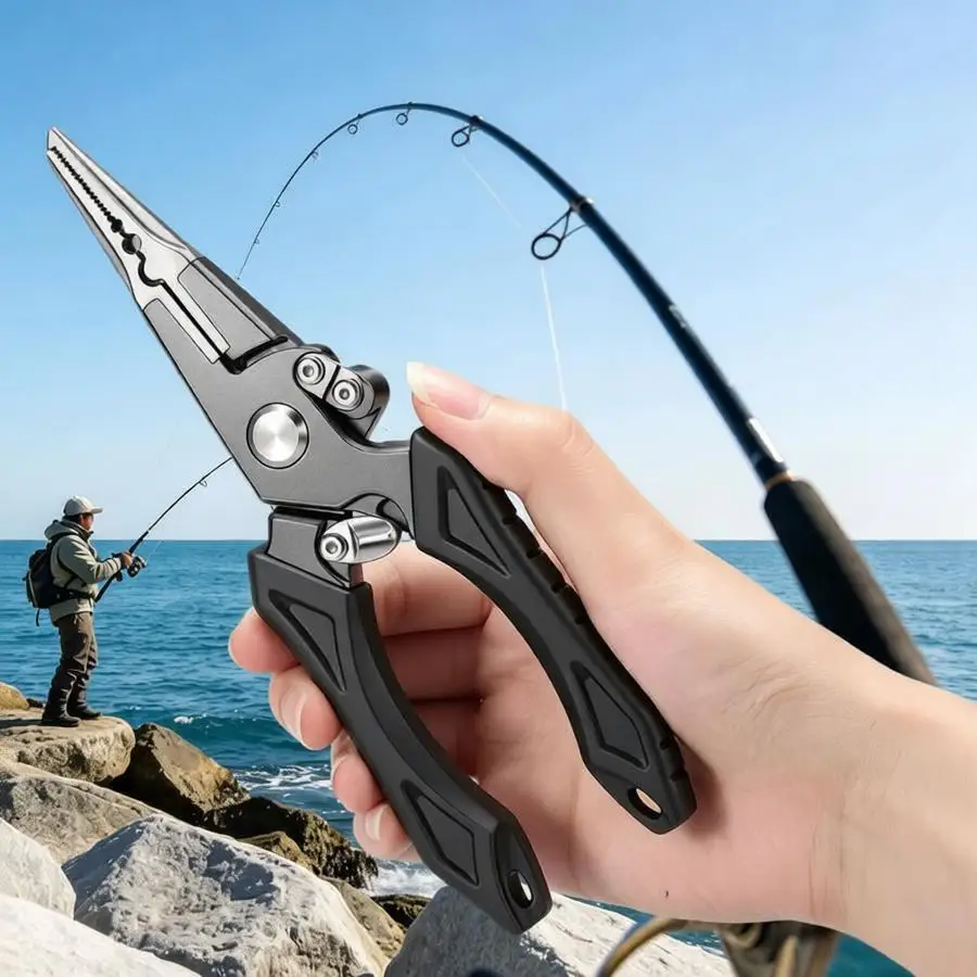 Aluminum Alloy Self-Locking Lure Fishing Pliers Saltwater Freshwater Fishing Hook Remover Braid Line Cutter Split Ring Opener
Aluminum Alloy Self-Locking Lure Fishing Pliers Saltwater Freshwater Fishing Hook Remover Braid Line Cutter Split Ring Opener