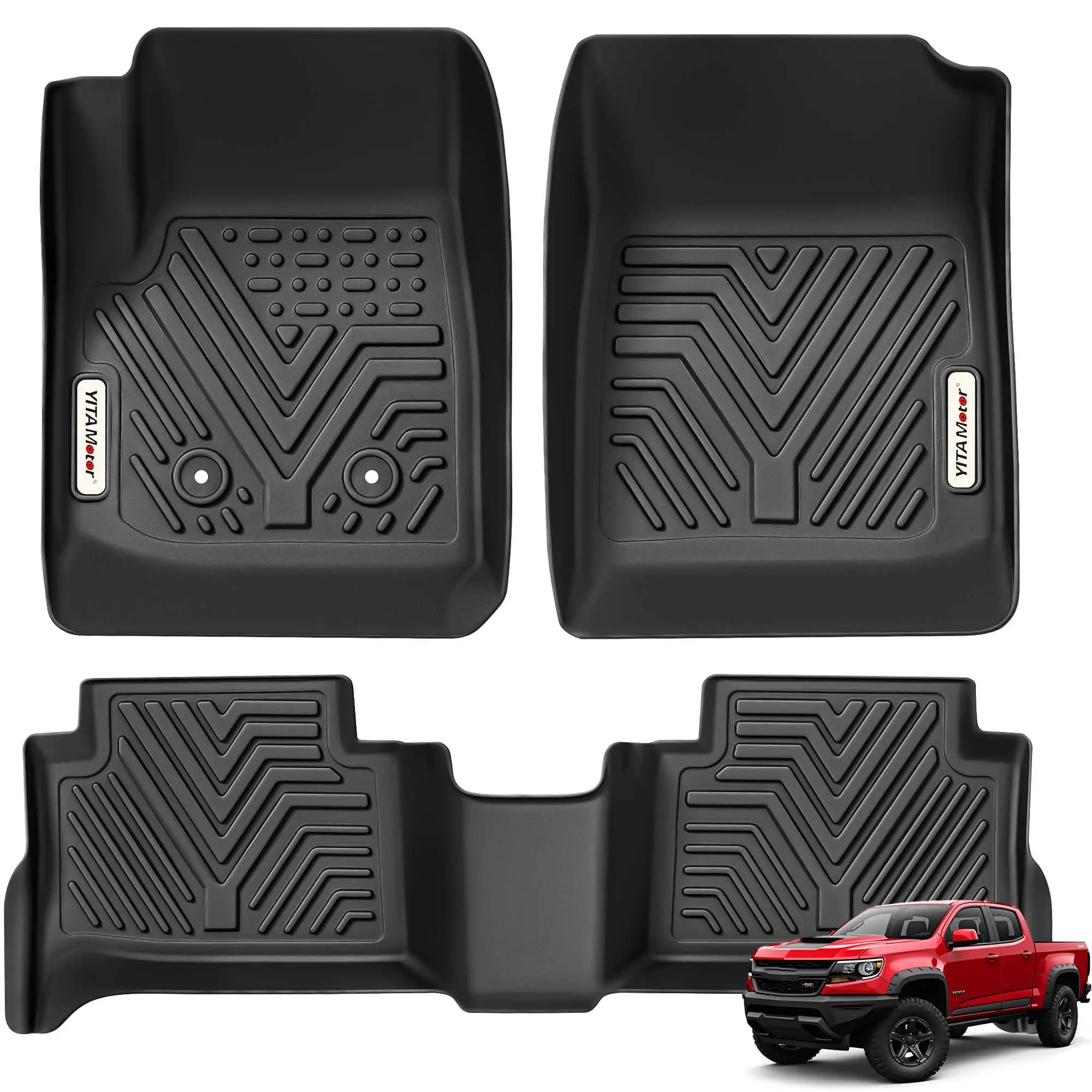 Custom Fit All Weather TPE Rubber Floor Mats For Chevrolet Colorado GMC Canyon Crew Cab 2023-2026 Black
Custom Fit All Weather TPE Rubber Floor Mats For Chevrolet Colorado GMC Canyon Crew Cab 2023-2026 Black