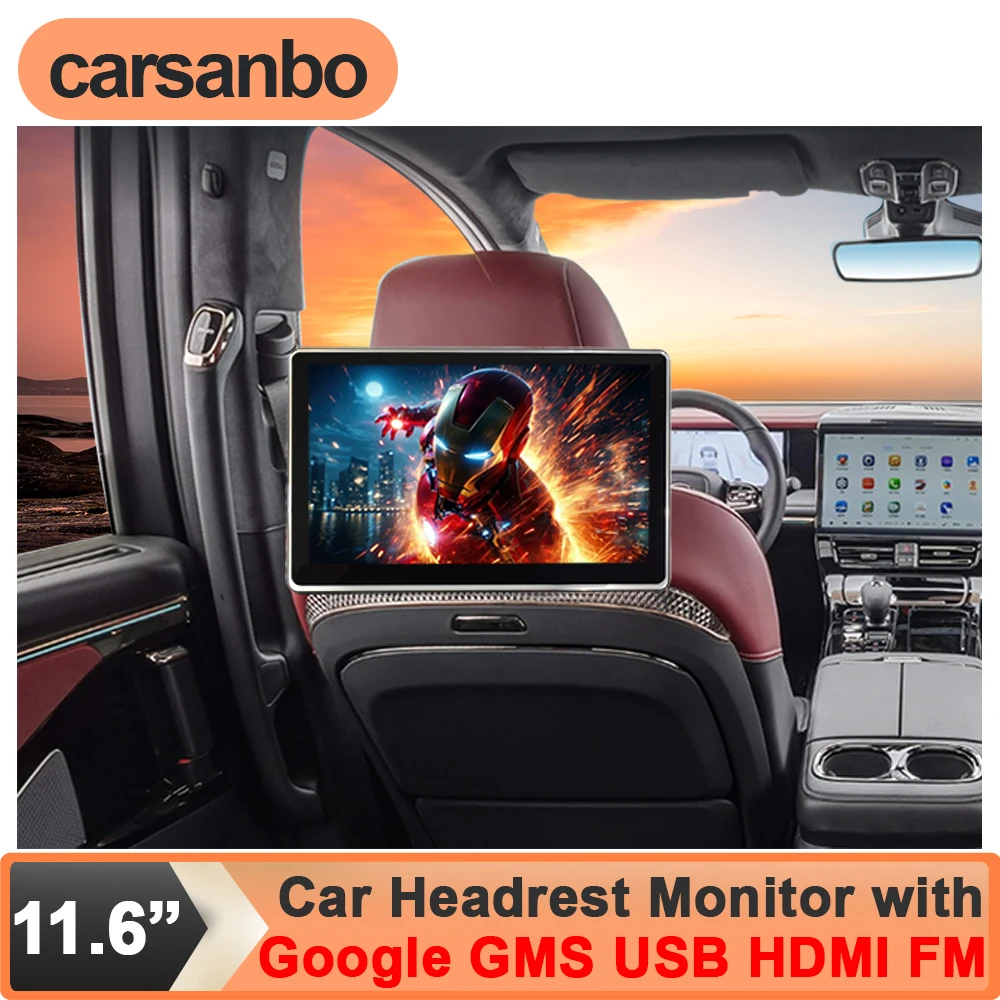 Carsanbo 11.6in Car Headrest Multimedia Player Android 11 Dual WiFi USB FM HDMI Bluetooth Google Certification Rear Seat Monitor
Carsanbo 11.6in Car Headrest Multimedia Player Android 11 Dual WiFi USB FM HDMI Bluetooth Google Certification Rear Seat Monitor