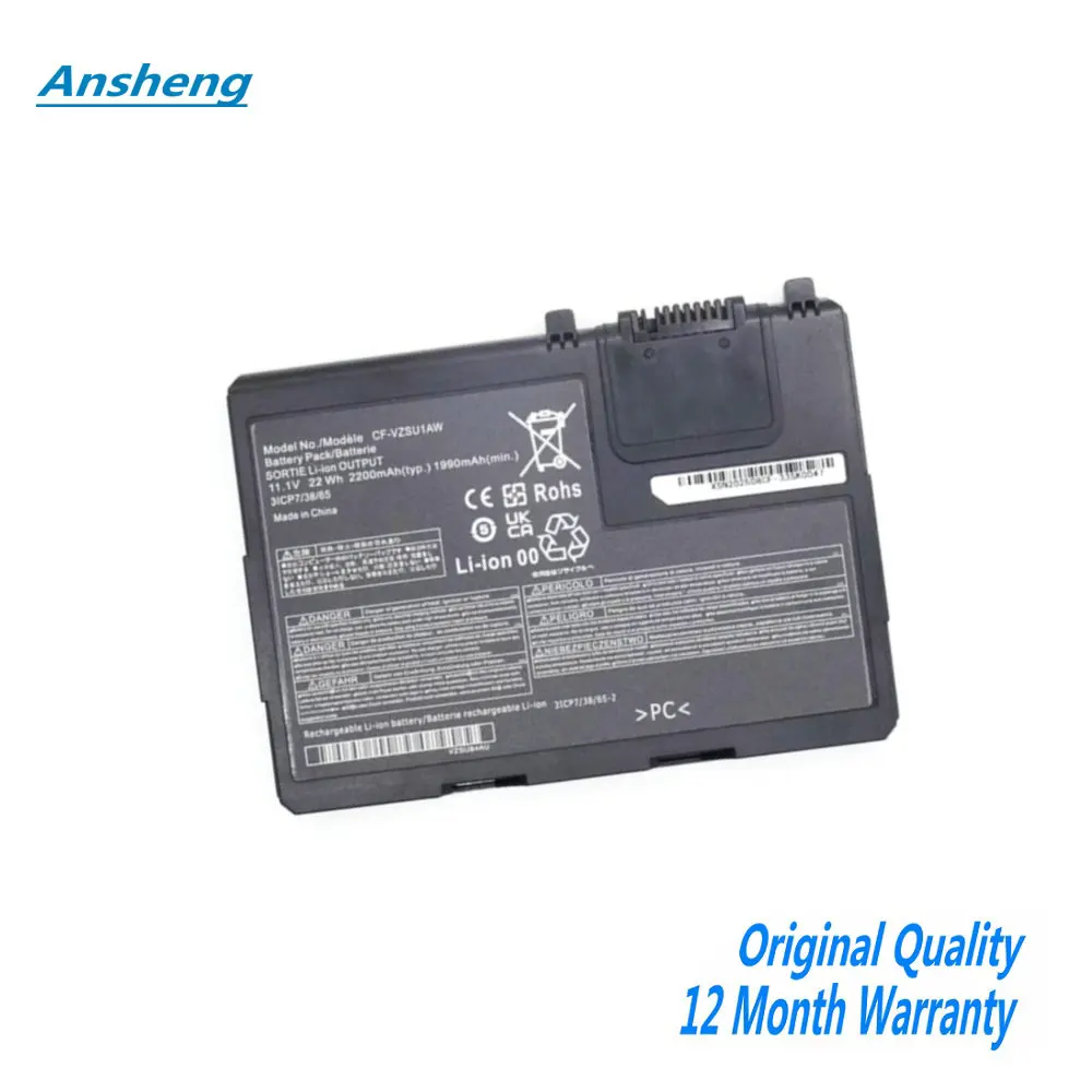 11,1 В 22 Втч 2200 мАч CF-VZSU1AW CF-VZSU1BW Аккумулятор для ноутбука Panasonic ToughBook CF-33 CF33X 
11,1 В 22 Втч 2200 мАч CF-VZSU1AW CF-VZSU1BW Аккумулятор для ноутбука Panasonic ToughBook CF-33 CF33X
