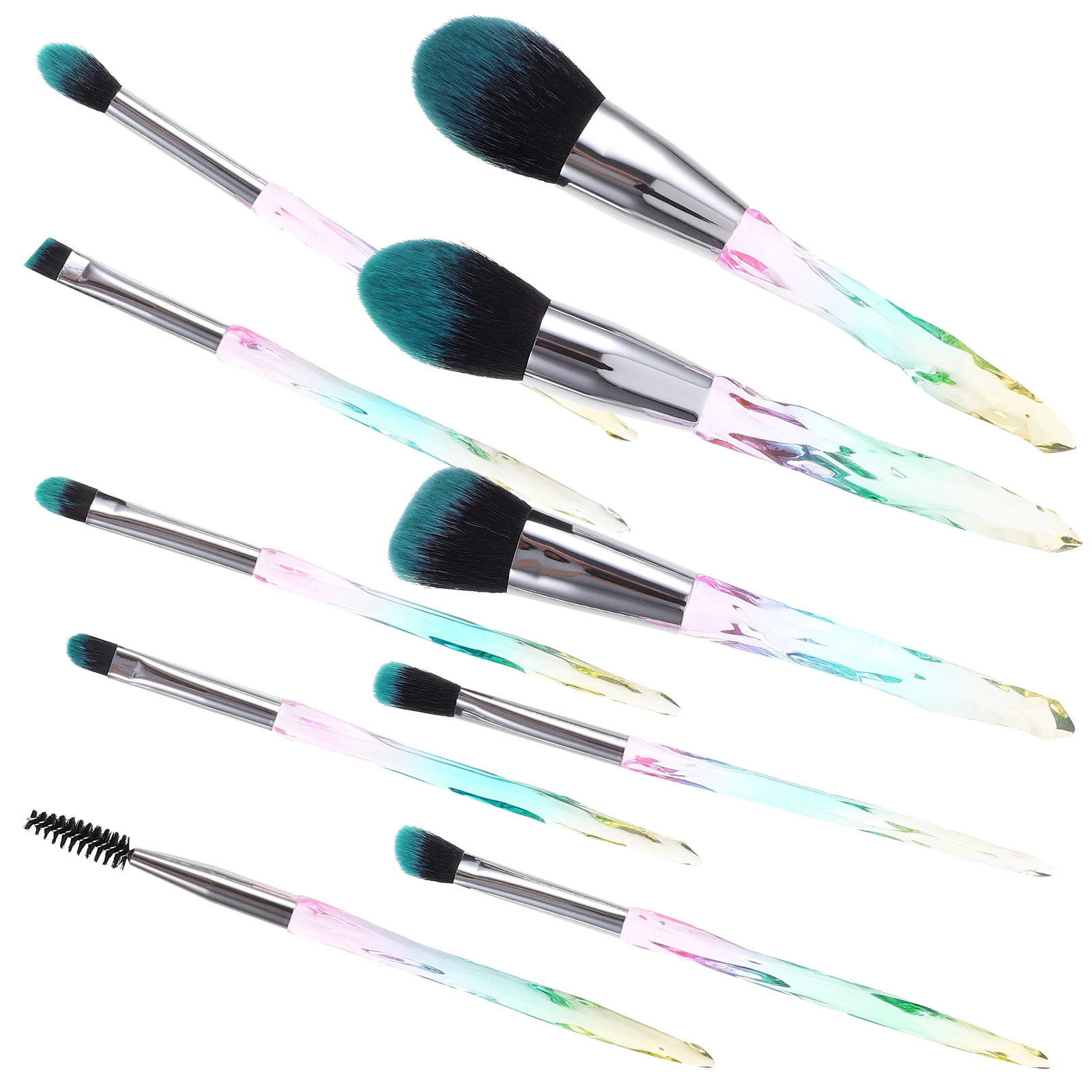 10 Pcs Makeup Brushes Set Plastic Handles Fiber Bristles Foundation Eyeshadow Lipstick Blush Concealer Dense
10 Pcs Makeup Brushes Set Plastic Handles Fiber Bristles Foundation Eyeshadow Lipstick Blush Concealer Dense