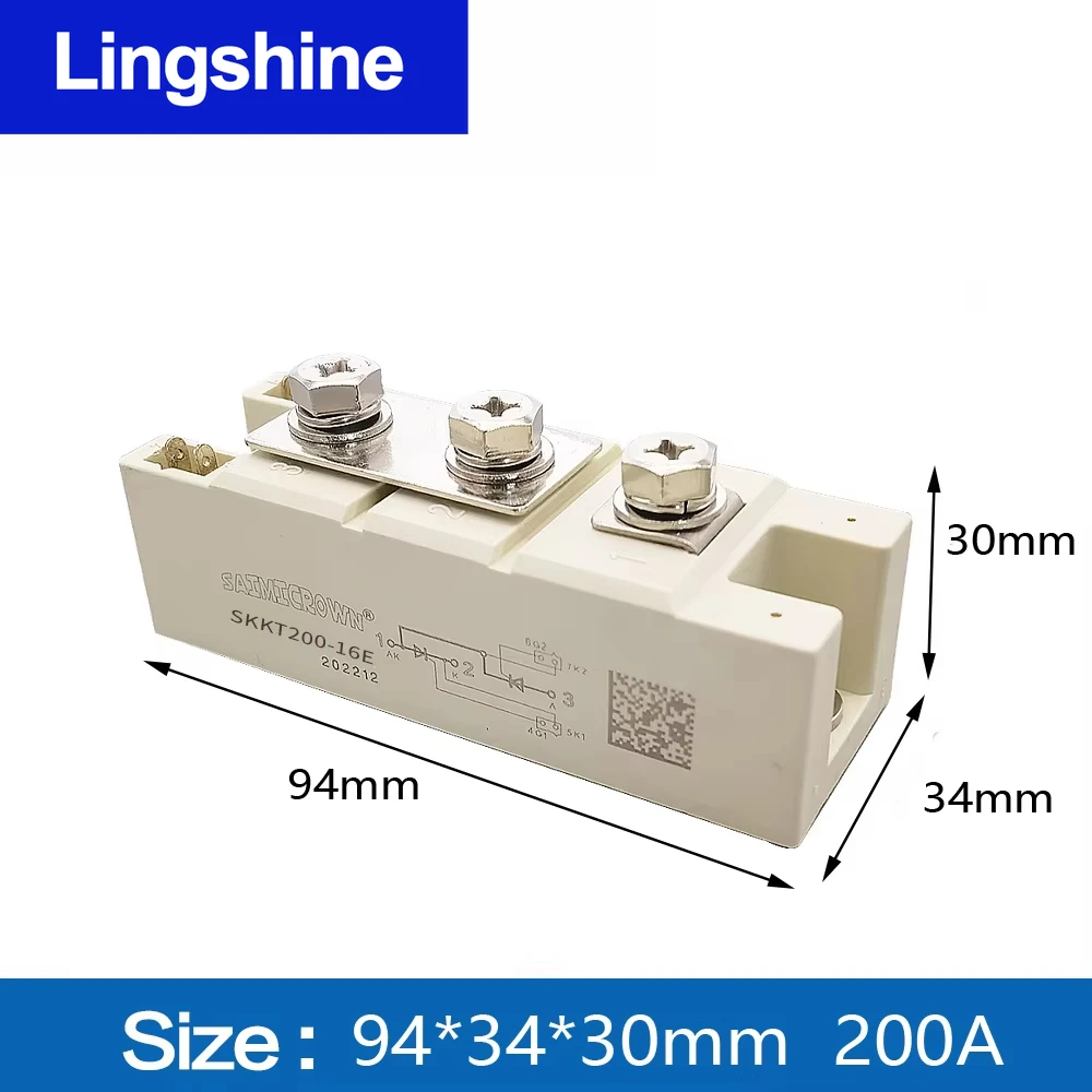 【Lingshuo】SKKT200/16EIGBT Module of Inverter and Silicon Controlled Rectifier Rectifier Thyristor Module Of Frequency Converter
【Lingshuo】SKKT200/16EIGBT Module of Inverter and Silicon Controlled Rectifier Rectifier Thyristor Module Of Frequency Converter