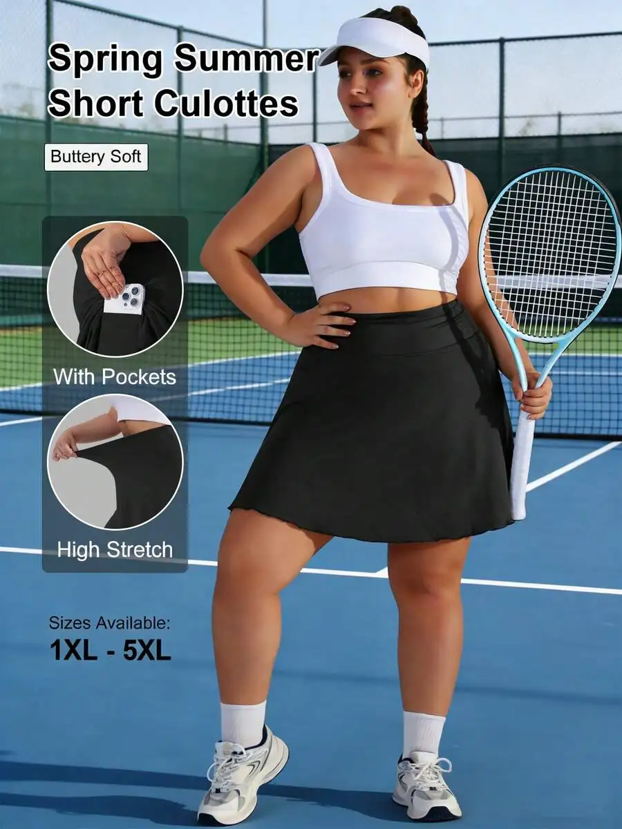 Plus Size Women Tennis Skort With Side Pockets Stretch Soft Fabric For Sports Gym Yoga
Plus Size Women Tennis Skort With Side Pockets Stretch Soft Fabric For Sports Gym Yoga