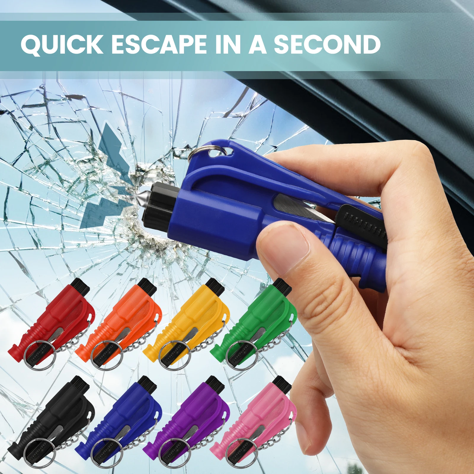 3 In 1 Car Safety Hammer Emergency Window Breaker Car Emergency Kit Cut Seat Belt Tungsten Steel Rescue Tool Auto Accessories
3 In 1 Car Safety Hammer Emergency Window Breaker Car Emergency Kit Cut Seat Belt Tungsten Steel Rescue Tool Auto Accessories