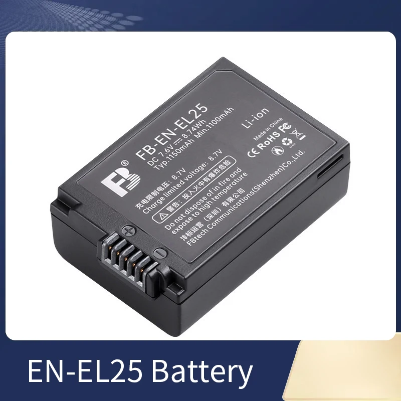 EN-EL25 battery for Nikon Z30 ZFC Z50 micro single full decoding camera battery
EN-EL25 battery for Nikon Z30 ZFC Z50 micro single full decoding camera battery