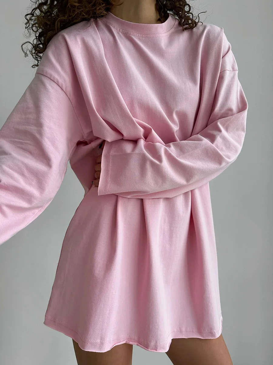 Французская винтажная розовая футболка оверсайз для женщин, летняя, сексуальная, свободная, с длинным рукавом, хлопковый топ, элегантная, минималистичная, базовая футболка, блузка 2026
Французская винтажная розовая футболка оверсайз для женщин, летняя, сексуальная, свободная, с длинным рукавом, хлопковый топ, элегантная, минималистичная, базовая футболка, блузка 2026