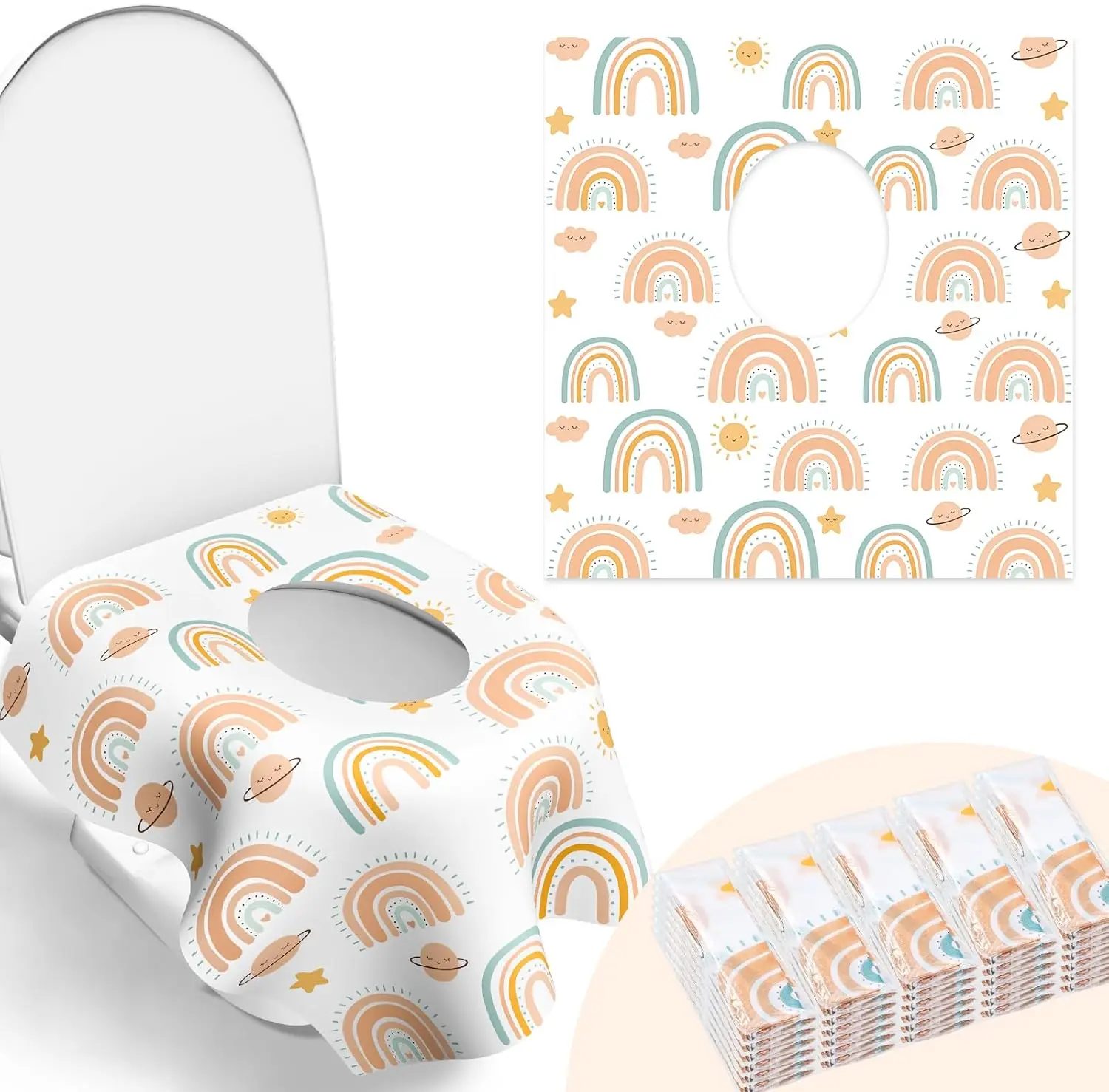 30 Pack Disposable Toilet Seat Covers, Individually Wrapped Large Potty Covers for Kids and Adults, Travel Essentials for Public
30 Pack Disposable Toilet Seat Covers, Individually Wrapped Large Potty Covers for Kids and Adults, Travel Essentials for Public