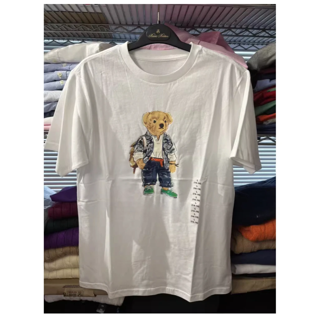 New Boys and Girls Summer Trend High-quality Bear Cotton Short-sleeved T-shirt Multi-color Adults Can Wear Shirts Tracksuit
New Boys and Girls Summer Trend High-quality Bear Cotton Short-sleeved T-shirt Multi-color Adults Can Wear Shirts Tracksuit