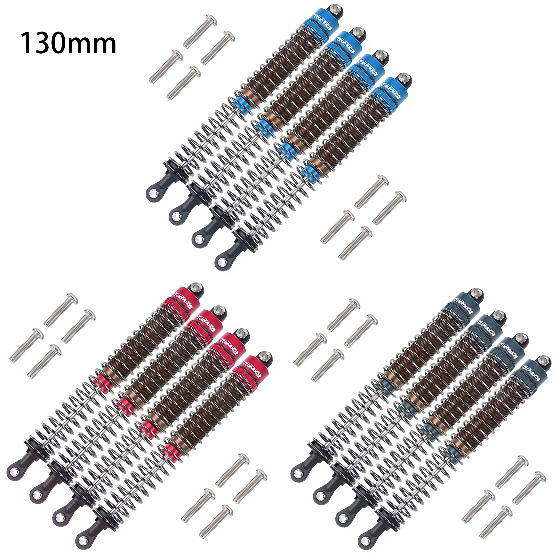 1/10 130mm RC Oil filled Shock Absorbers kit for Tamiya TRX4 Axial SCX10 D90 Crawler Car Buggy Car Upgrades Replace Parts
1/10 130mm RC Oil filled Shock Absorbers kit for Tamiya TRX4 Axial SCX10 D90 Crawler Car Buggy Car Upgrades Replace Parts