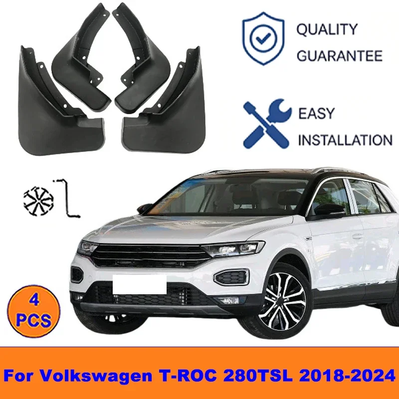 4Pcs Mud Flaps For Volkswagen T-ROC 280TSL 2018-2024-Splash Guards Front&Rear Wheel Fender Mudguards Car Exterior Protection
4Pcs Mud Flaps For Volkswagen T-ROC 280TSL 2018-2024-Splash Guards Front&Rear Wheel Fender Mudguards Car Exterior Protection