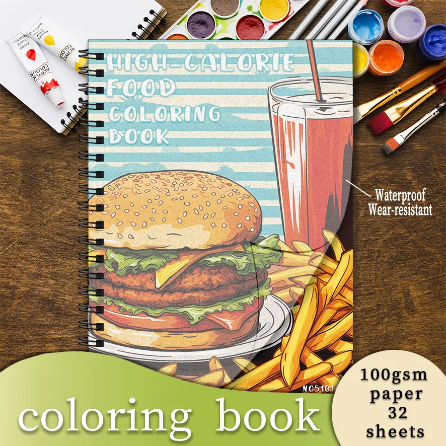 Книжка-раскраска для взрослых Cola Burger High Calorie Food — 8,3x 11,2 дюйма, 32-страничная книжка-раскраска — помогает снизить стресс и łatwość эмоций
Книжка-раскраска для взрослых Cola Burger High Calorie Food — 8,3x 11,2 дюйма, 32-страничная книжка-раскраска — помогает снизить стресс и łatwość эмоций