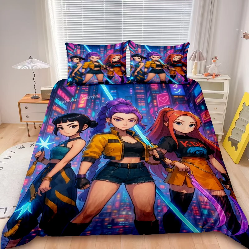 Teens Duvet Cover K-pop D-Demon H-Hunters Duvet Cover Set Bedding Set Comforter Cover Queen King Children Gifts Decor
Teens Duvet Cover K-pop D-Demon H-Hunters Duvet Cover Set Bedding Set Comforter Cover Queen King Children Gifts Decor