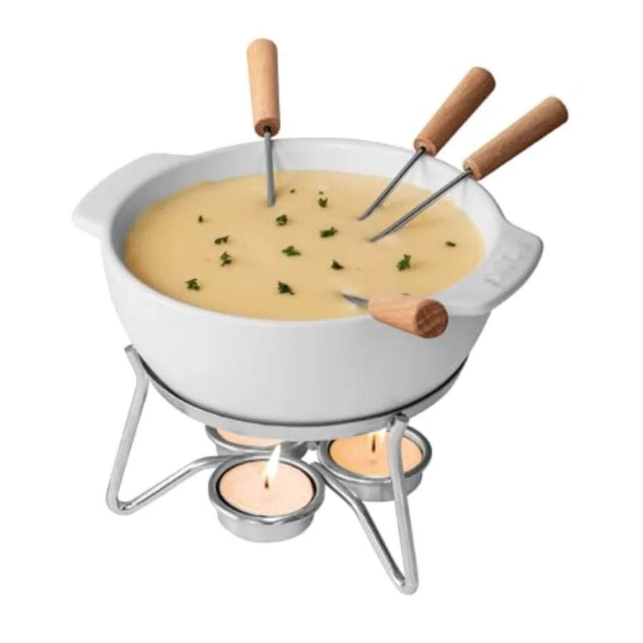 Cheese Fondue Party Set - Fondue Pot Set Microwave Safe Ceramic Hot Pot Chocolate Fountain Snack - Wedding Registry Items Small
Cheese Fondue Party Set - Fondue Pot Set Microwave Safe Ceramic Hot Pot Chocolate Fountain Snack - Wedding Registry Items Small