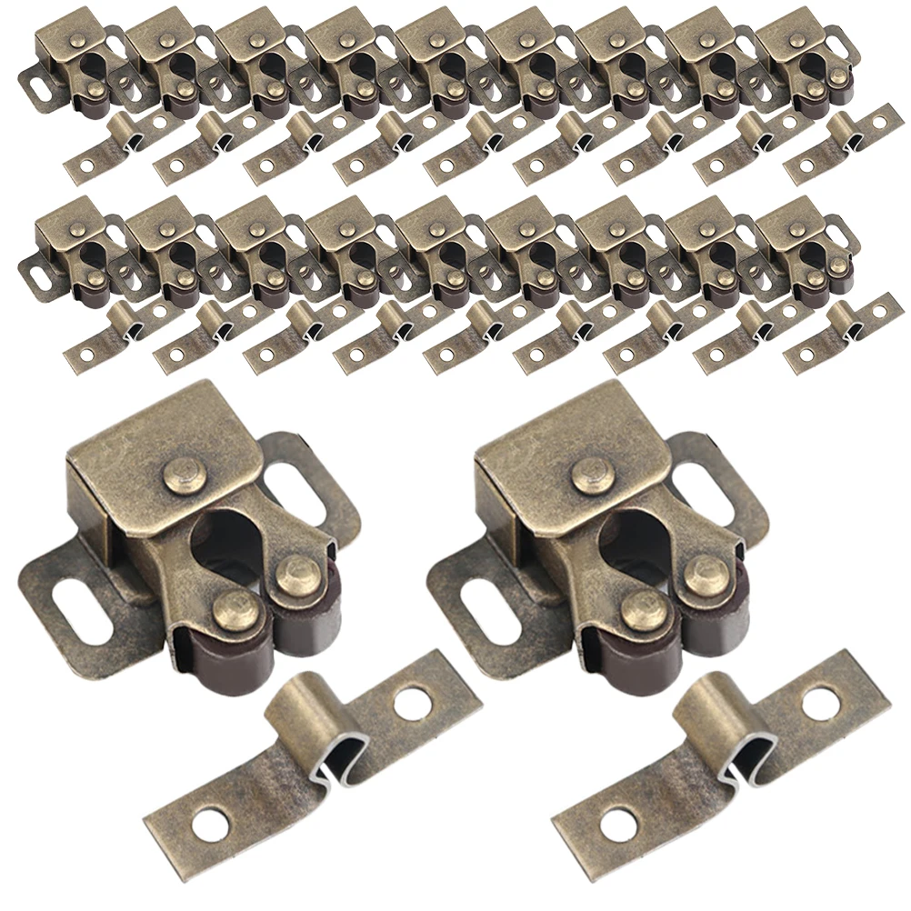 20 Pcs Door Clip Double Roller Catch Cabinet Latch Latches for Doors Scroll Wheel
20 Pcs Door Clip Double Roller Catch Cabinet Latch Latches for Doors Scroll Wheel