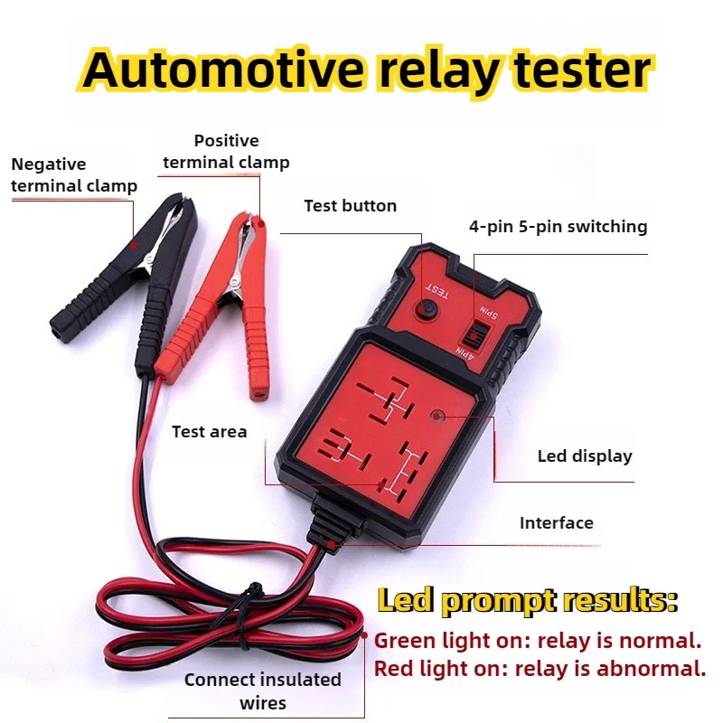 Universal 12V Automotive Relay Tester 4Pin 5Pin Diagnostic Tool Car Circuit Detector Battery Checker for Auto Electrical Repair
Universal 12V Automotive Relay Tester 4Pin 5Pin Diagnostic Tool Car Circuit Detector Battery Checker for Auto Electrical Repair