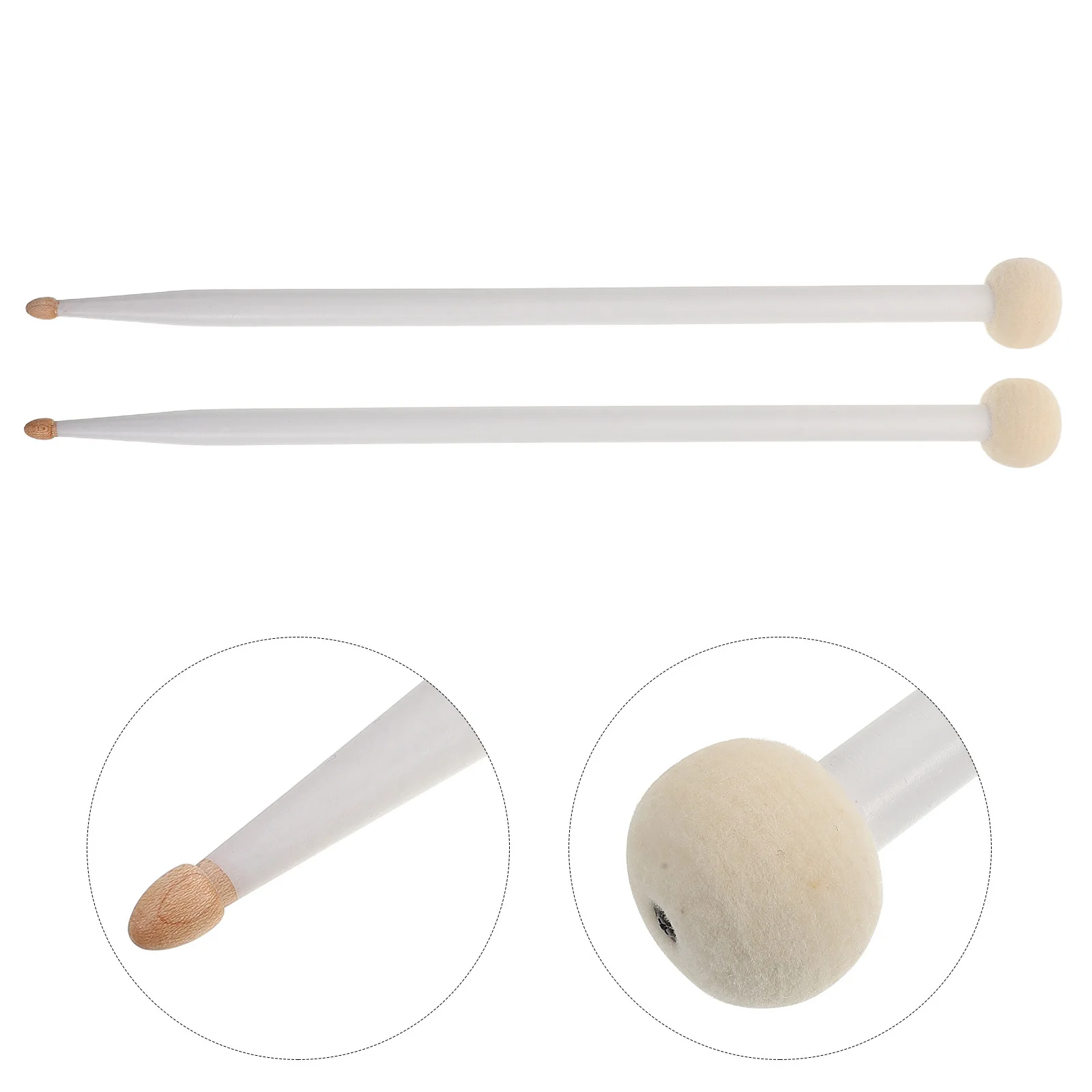 2Pcs Sturdy Maple Wood Drum Mallets Felt Heads Precise Sound Ergonomic Handles for Various Percussion Instruments
2Pcs Sturdy Maple Wood Drum Mallets Felt Heads Precise Sound Ergonomic Handles for Various Percussion Instruments