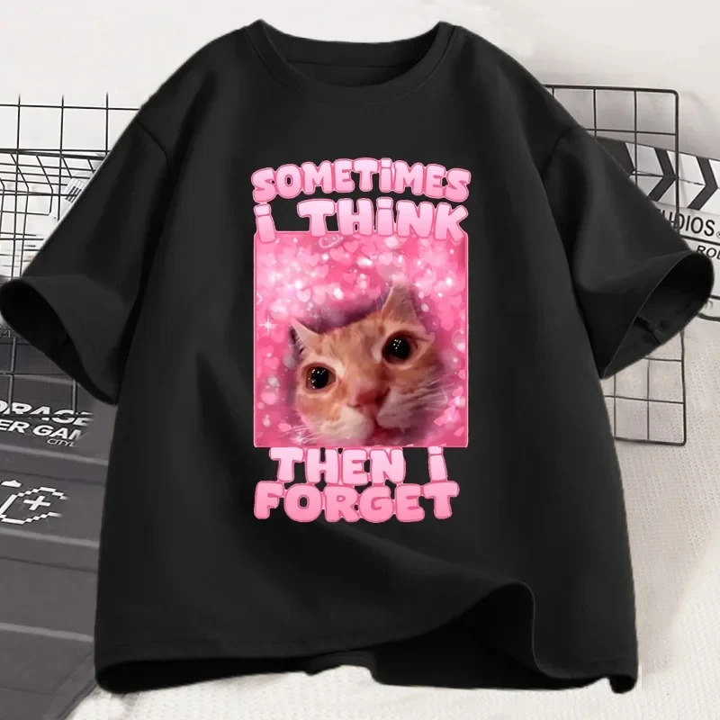 Sometimes I Think Then I Forget Funny Cat Meme Tee Shirt Women Men Stupid Humor Cats T-shirt Fashion Short Sleeve Tops
Sometimes I Think Then I Forget Funny Cat Meme Tee Shirt Women Men Stupid Humor Cats T-shirt Fashion Short Sleeve Tops