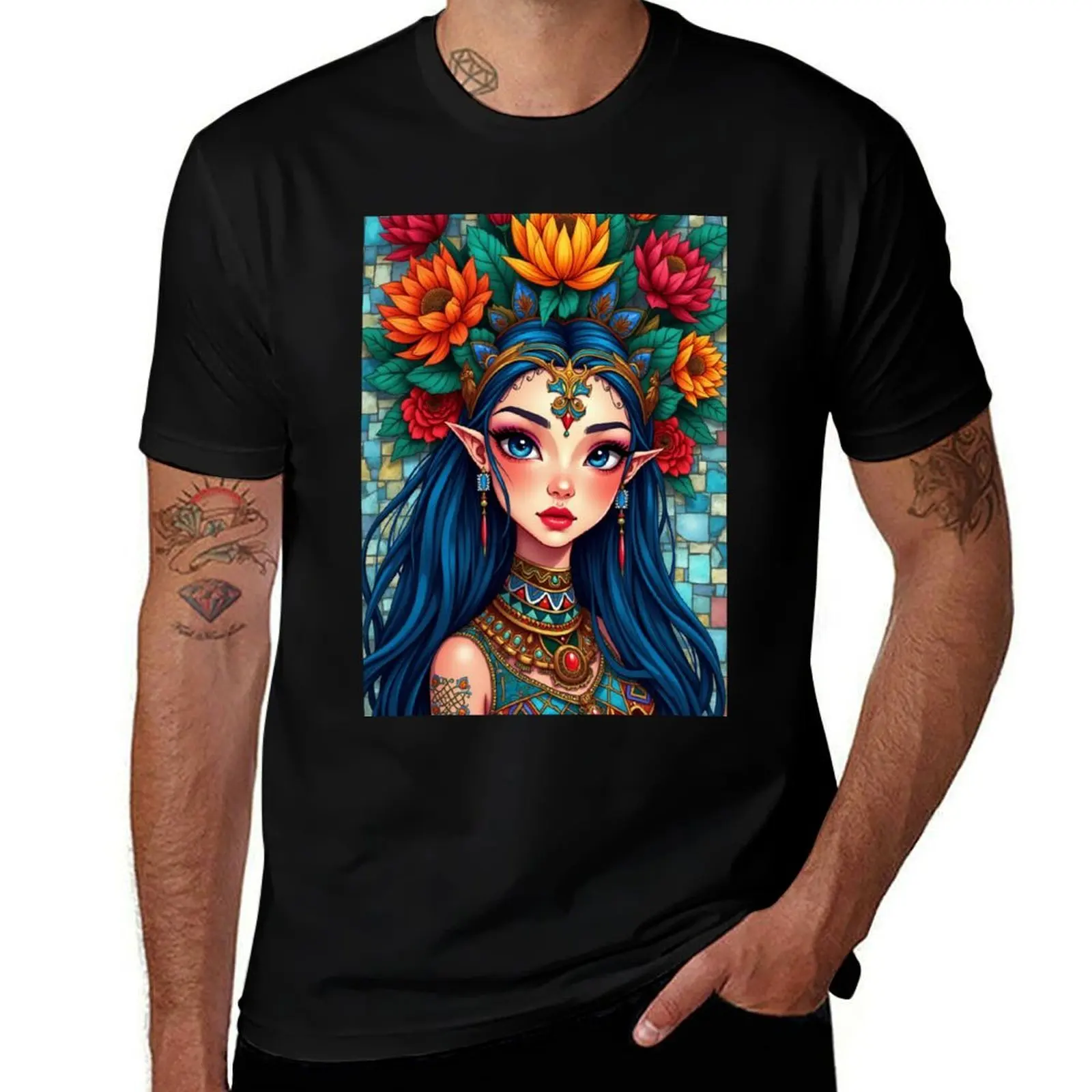 Fantasy Portrait of a Magical Elf Girl T-Shirt graphic t shirts designer shirts topping summer shirt plain t shirts men
Fantasy Portrait of a Magical Elf Girl T-Shirt graphic t shirts designer shirts topping summer shirt plain t shirts men