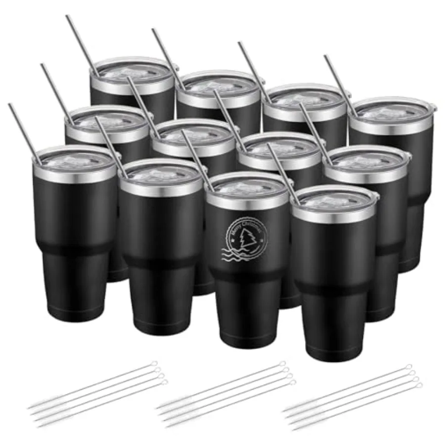 12 Pack Insulated Tumbler Powder Coated Stainless Steel Double Wall Vacuum Travel Coffee Tumbler Cup with Lid and Straw for Las
12 Pack Insulated Tumbler Powder Coated Stainless Steel Double Wall Vacuum Travel Coffee Tumbler Cup with Lid and Straw for Las