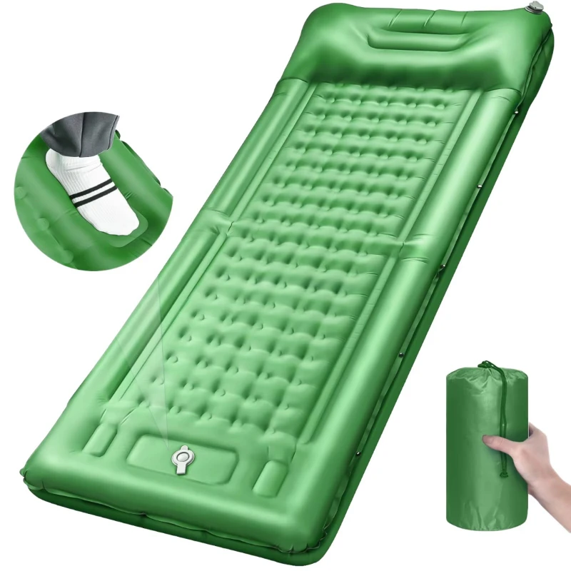 Camping hiking air mattress, waterproof portable nylon fabric built-in pump
Camping hiking air mattress, waterproof portable nylon fabric built-in pump