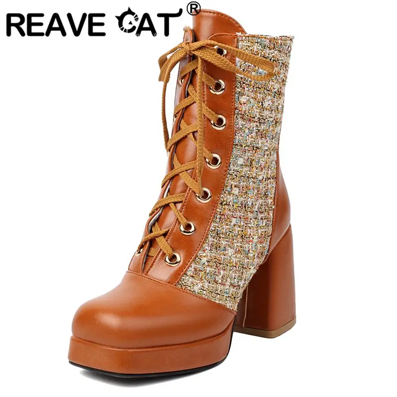 Женские ботильоны на блочном каблуке REAVE CAT, ботильоны размеров 46, 47 разных цветов на платформе 9 см со шнуровкой, 2024
Женские ботильоны на блочном каблуке REAVE CAT, ботильоны размеров 46, 47 разных цветов на платформе 9 см со шнуровкой, 2024