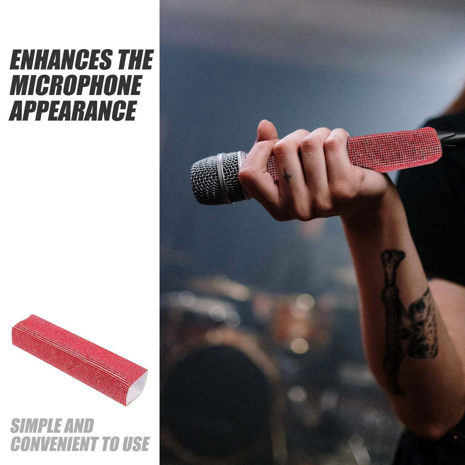 Diamond Microphone Handle Sleeve Replacement for Wireless Handheld Mic Rhinestone Cover Protective Sleeve for Singing Host
Diamond Microphone Handle Sleeve Replacement for Wireless Handheld Mic Rhinestone Cover Protective Sleeve for Singing Host