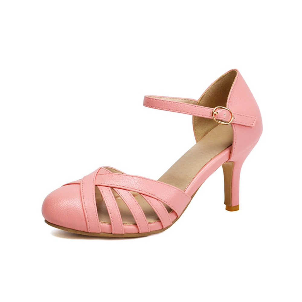 Новые женские босоножки 2026 года с круглым носком, на тонком высоком каблуке, в стиле ретро, с ремешками и пряжками, для свадьбы и вечеринок, розовые, на платформе, большие размеры 48 F8-12
Новые женские босоножки 2026 года с круглым носком, на тонком высоком каблуке, в стиле ретро, с ремешками и пряжками, для свадьбы и вечеринок, розовые, на платформе, большие размеры 48 F8-12