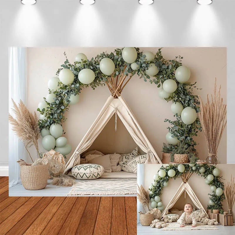 LS Photography Background Bohemian Green Balloon Pampas Decor Birthday Baby Shower Cake Smash Adult Kids Portrait Photo Backdrop
LS Photography Background Bohemian Green Balloon Pampas Decor Birthday Baby Shower Cake Smash Adult Kids Portrait Photo Backdrop