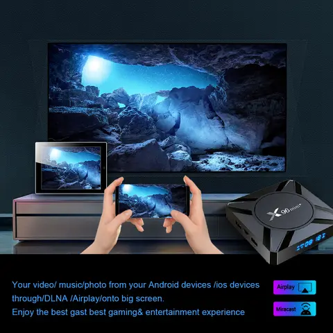 10PCS LOG X96 MINI PLUS Amlogic S905W4 Quad Core 2GB RAM 16GB ROM 2.4G/5GHZ Dual WIFI 100M LAN 4K ANDROID 9 os Smart Tv Box