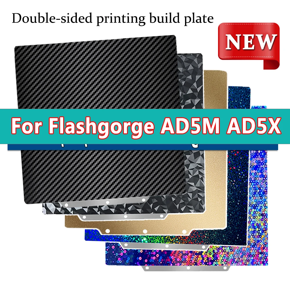 PEI Powder Coated Sheet Bed AD5M Plate Flexible Heated Bed for Flashforge Adventurer 5X 5M Pro AD5X 3D Printer PEI Sheet Parts
PEI Powder Coated Sheet Bed AD5M Plate Flexible Heated Bed for Flashforge Adventurer 5X 5M Pro AD5X 3D Printer PEI Sheet Parts