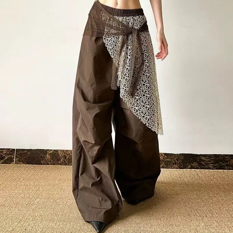 Широкие брюки в американском стиле для женщин, с лоскутным дизайном, свободные, в стиле лоу-эйдж, для джаза, повседневные, в стиле хип-хоп, плиссированные, многослойные, карго, в стиле Харадзюку, Y2K
Широкие брюки в американском стиле для женщин, с лоскутным дизайном, свободные, в стиле лоу-эйдж, для джаза, повседневные, в стиле хип-хоп, плиссированные, многослойные, карго, в стиле Харадзюку, Y2K