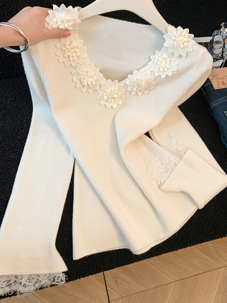 Антивозрастной вязаный свитер с цветочным узором и длинными рукавами для женщин, осенне-зимний модный облегающий базовый топ, верхняя одежда, повседневный стиль
Антивозрастной вязаный свитер с цветочным узором и длинными рукавами для женщин, осенне-зимний модный облегающий базовый топ, верхняя одежда, повседневный стиль