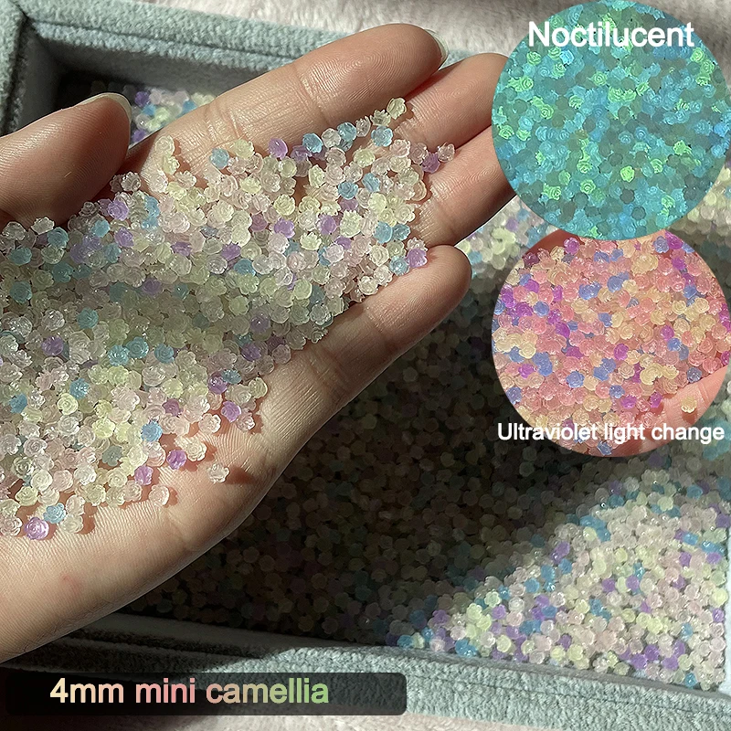 4mm Mini Resin Camellia Rose Nail Art Decoration Ultraviolet Rays And Noctilucent 3D Manicure DIY Accessories 300PCS
4mm Mini Resin Camellia Rose Nail Art Decoration Ultraviolet Rays And Noctilucent 3D Manicure DIY Accessories 300PCS