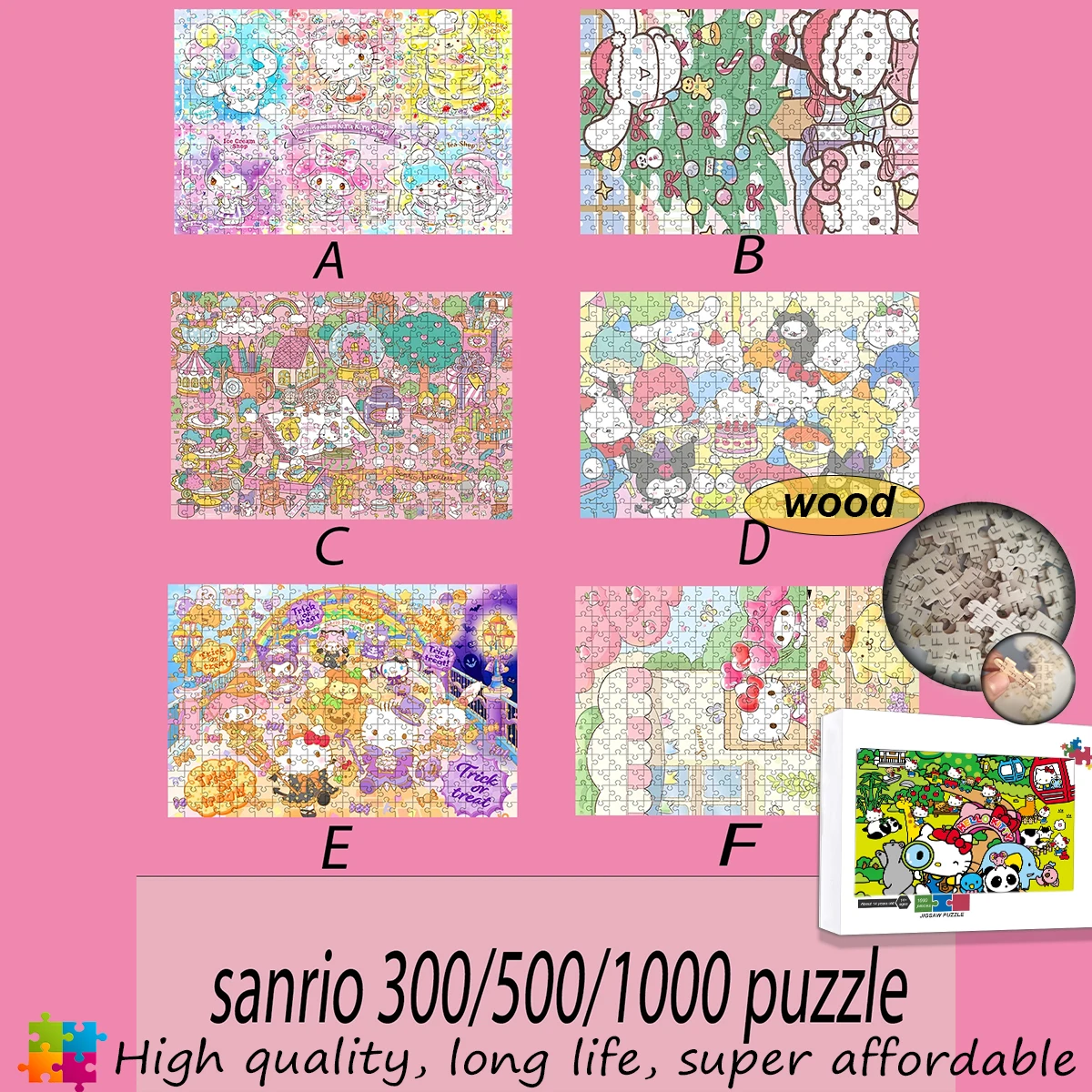 Sanrio hello kitty 300/500/1000 шт. игра-головоломка развивающие распакованные игрушки подарки
Sanrio hello kitty 300/500/1000 шт. игра-головоломка развивающие распакованные игрушки подарки