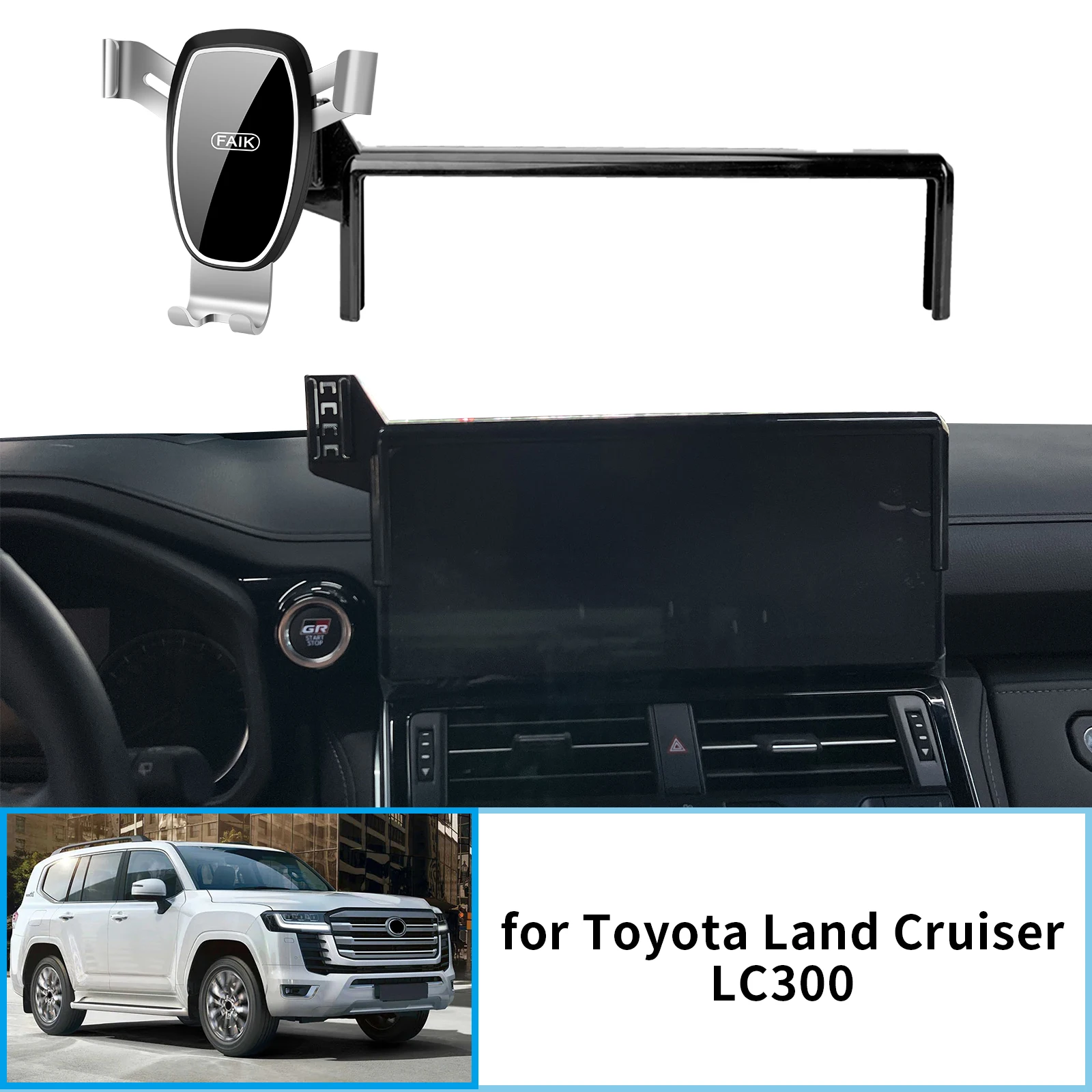 for Toyota Land Cruiser LC300 2022 2023 2024 (Screen Without USB) GPS Bracket Navigation Stand Auto Accessories
for Toyota Land Cruiser LC300 2022 2023 2024 (Screen Without USB) GPS Bracket Navigation Stand Auto Accessories
