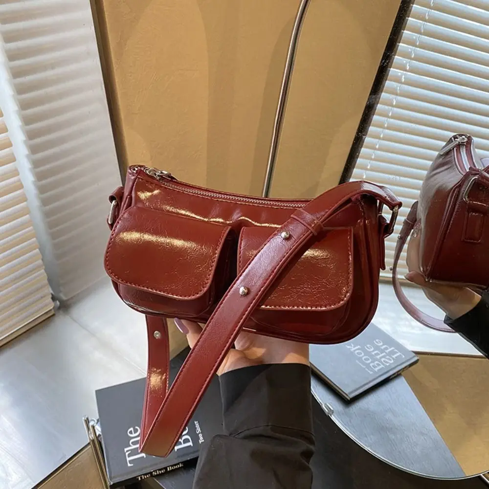 Роскошная однотонная сумка через плечо, большая вместительная ретро-сумка на плечо с двойными карманами, сумка из искусственной кожи для подмышек, уличная
Роскошная однотонная сумка через плечо, большая вместительная ретро-сумка на плечо с двойными карманами, сумка из искусственной кожи для подмышек, уличная