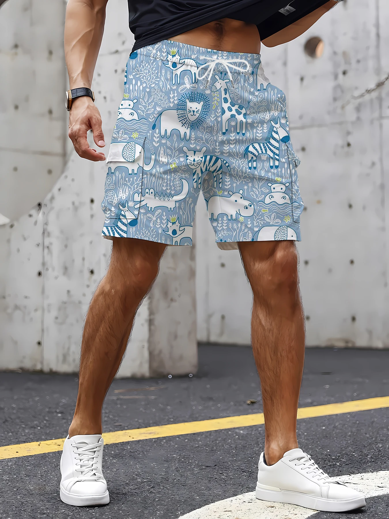 Men's Streetwear Graphic Printed Multi-Pocket Cargo Shorts Loose Fit Hip Hop Skateboard Trendy Casual Shorts
Men's Streetwear Graphic Printed Multi-Pocket Cargo Shorts Loose Fit Hip Hop Skateboard Trendy Casual Shorts