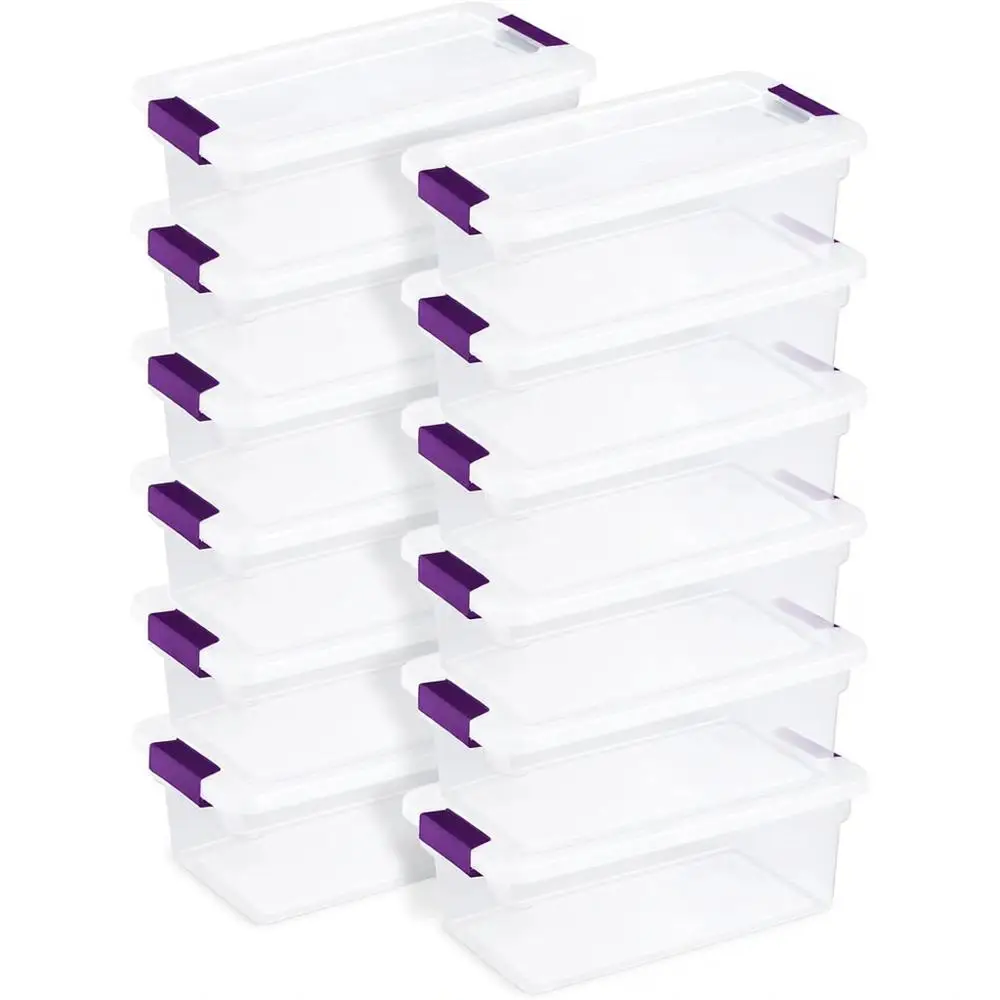 6 Quart Stackable ClearView Storage Bins with Lids - Organizer Boxes for Home, Closet, Bedroom, and Shelving
6 Quart Stackable ClearView Storage Bins with Lids - Organizer Boxes for Home, Closet, Bedroom, and Shelving