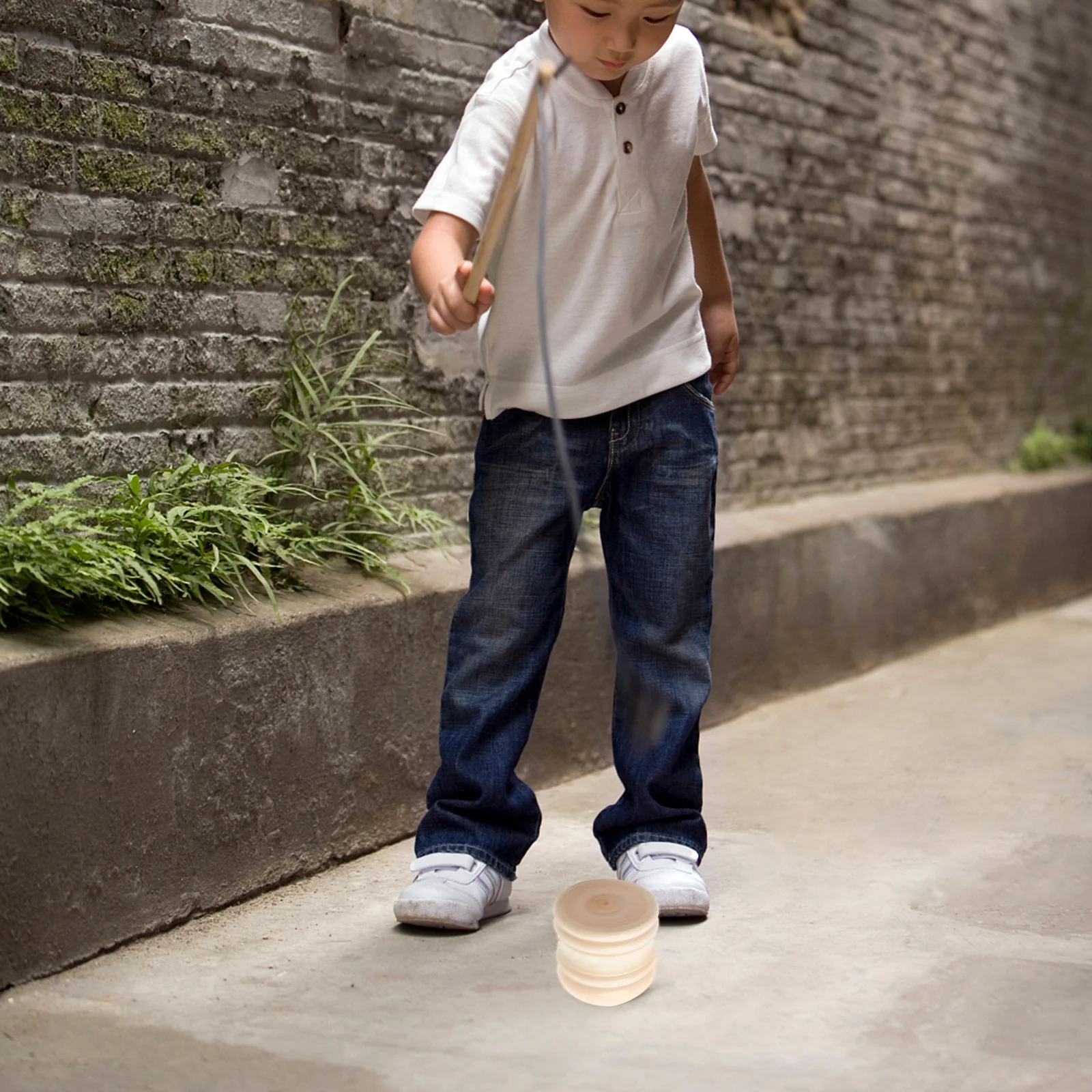 Beige Color Tops for Kids Fitness Toy Gyro Peg-top Wooden Craft Elderly 
Beige Color Tops for Kids Fitness Toy Gyro Peg-top Wooden Craft Elderly